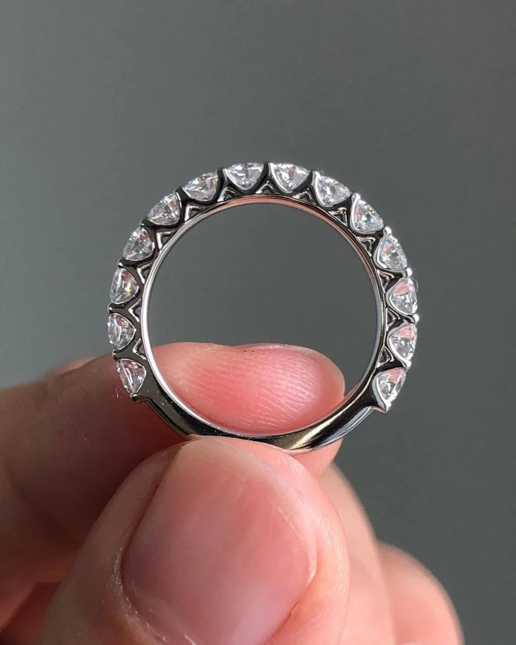 Premium Standard 18K Gold Plated Silver Alloy Emerald Cut Moissanite IGI Certified Unisex Icecraft Jewels Ring Trendy Unique