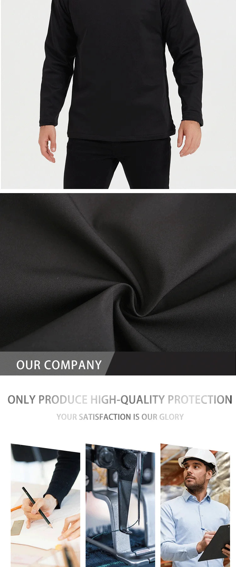 Personal Protective Equipment Anti-Cut Resistant Long Sleeve T-shirts Self-defense Bodyguard Police Clothes Men Women