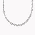 Mix Shape 20 Carat Lab Grown Diamond Tennis Necklace 14K White Gold VVS2 Clarity DEF Color For Women's Jewelry Diamond Necklace