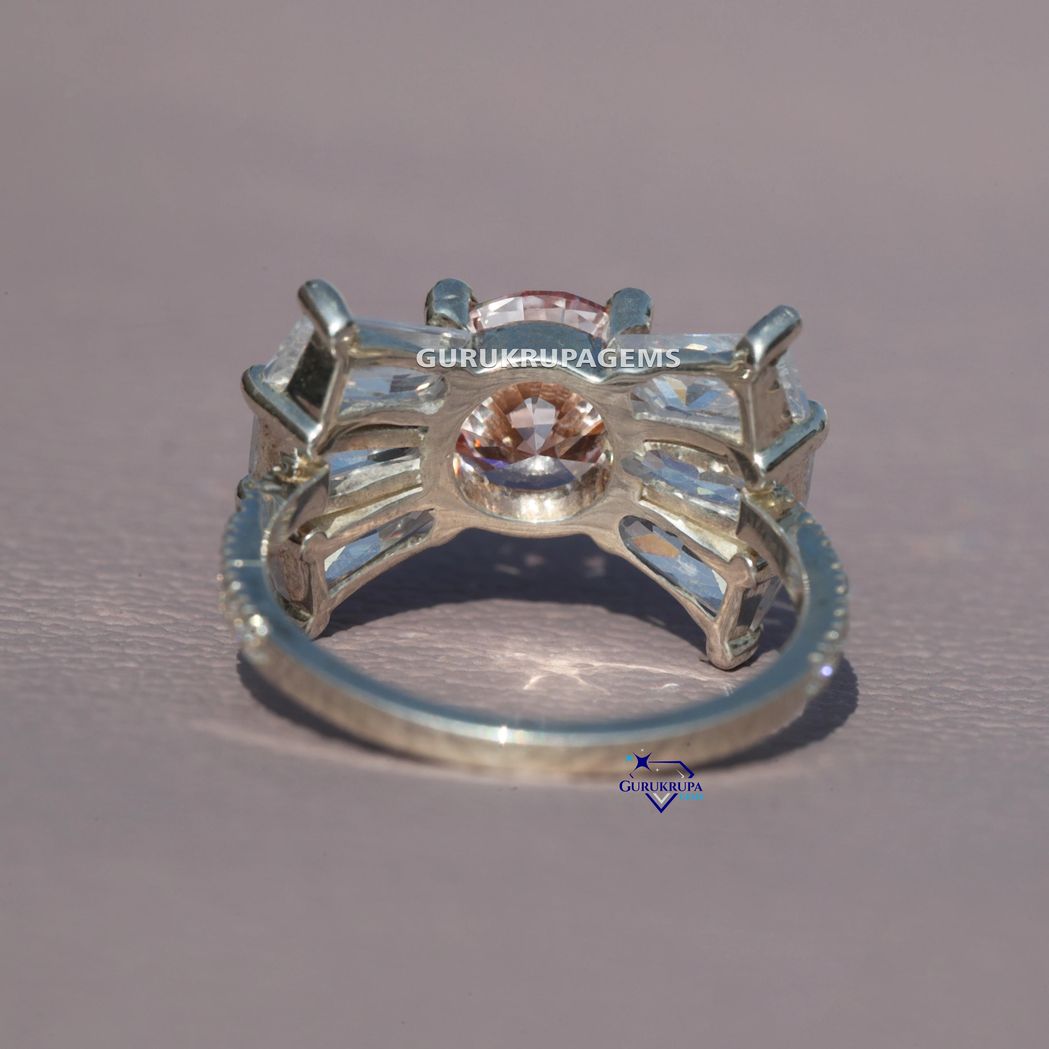 VVS Clarity 1 CT Diamond Brilliant Cut Prong Setting Rhodium Plated Solitaire Ring 925 Sterling Silver White Gold Classic Design