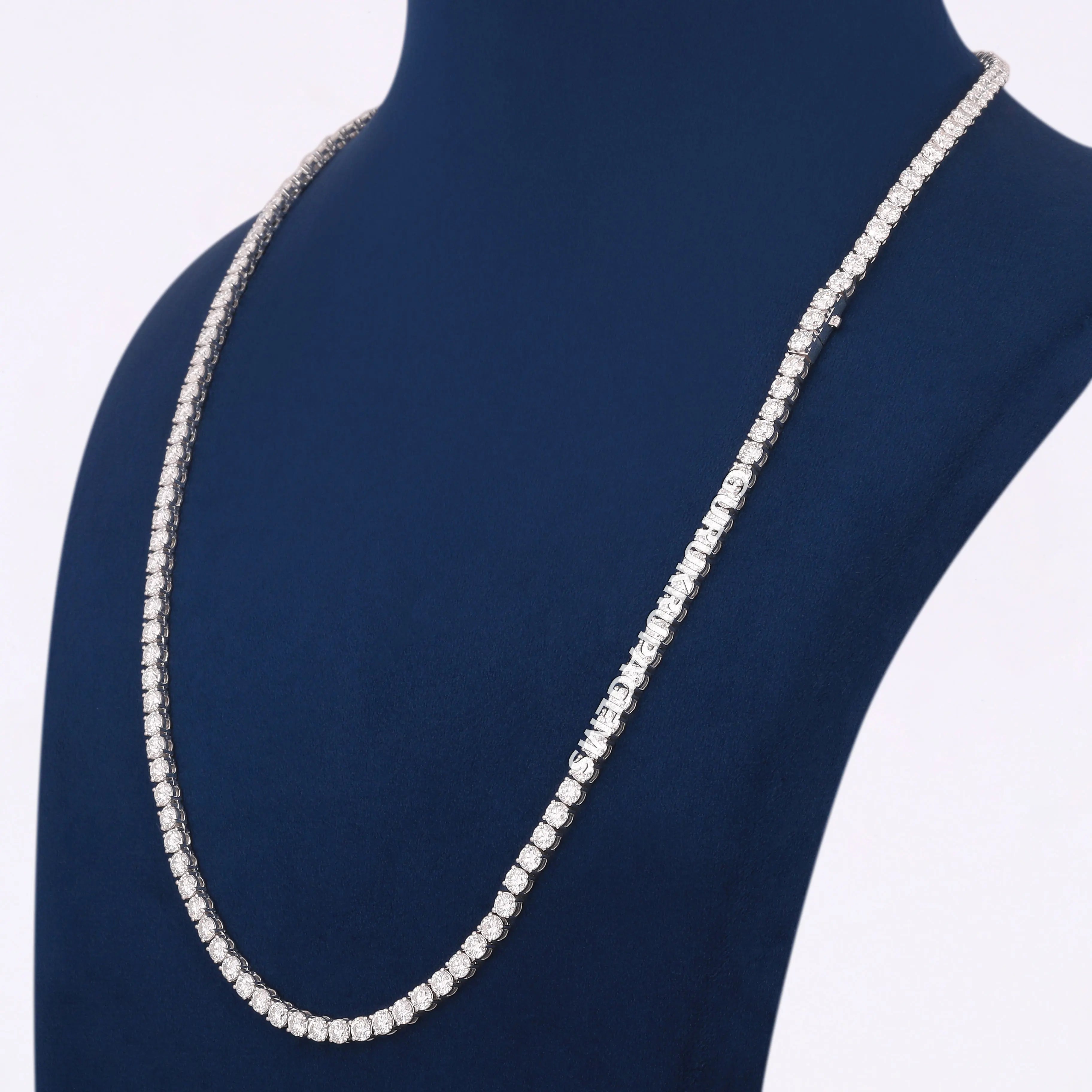 Popular Wholesale 925 Silver VVS Lab Grown Diamond Cuban Link Chain 4MM Width with High Quality Budget Friendly Jewelry