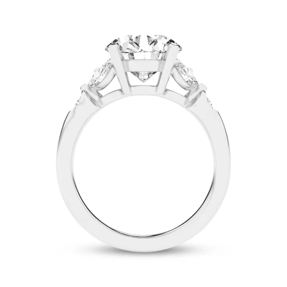 5 Carat Round Lab Grown Diamond Solitaire Wedding and Engagement Ring 14K White Gold F Color VVS2 Clarity Direct Manufacturer