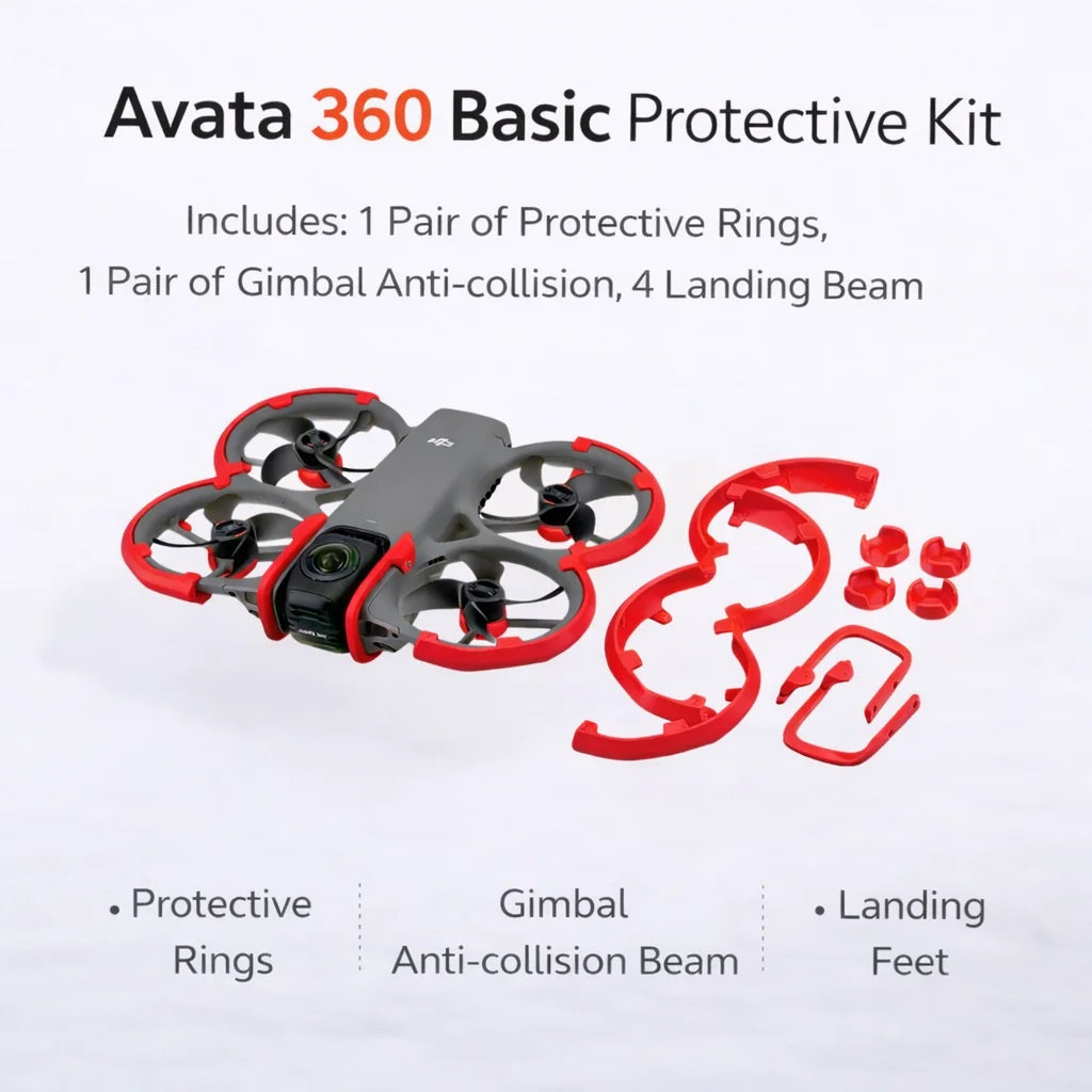 DJI Avata 360 Lightweight Full Protection Kit No Vision Blocking, No Panoramic Interference, Super Snug Fit, ABS 360° Armor