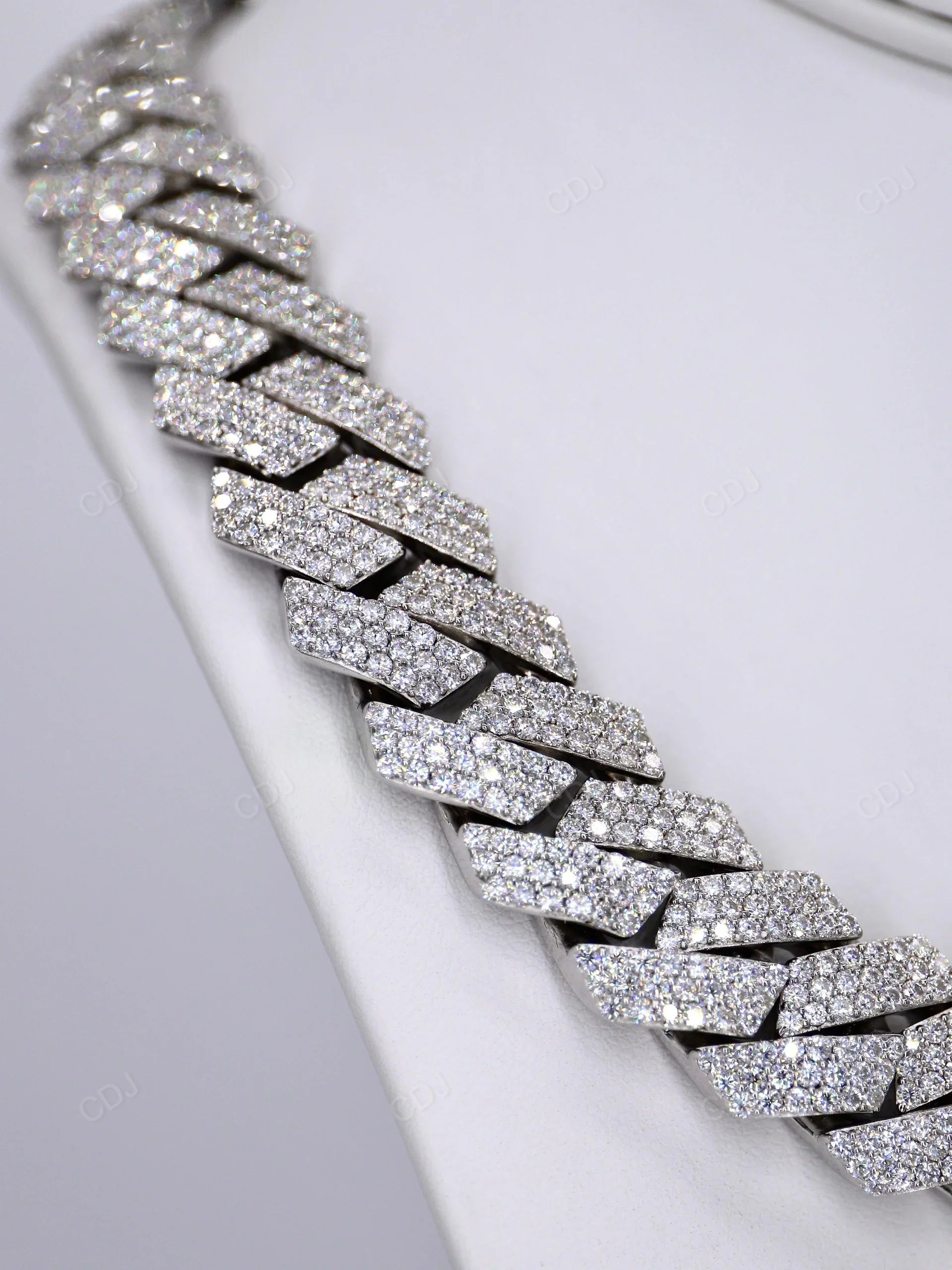 Unisex 18mm 24 Inch 3 Row Square VVS Zircon Link Chain Hip Hop Cuban Necklace Sterling Silver Unique Fine Jewelry Gift