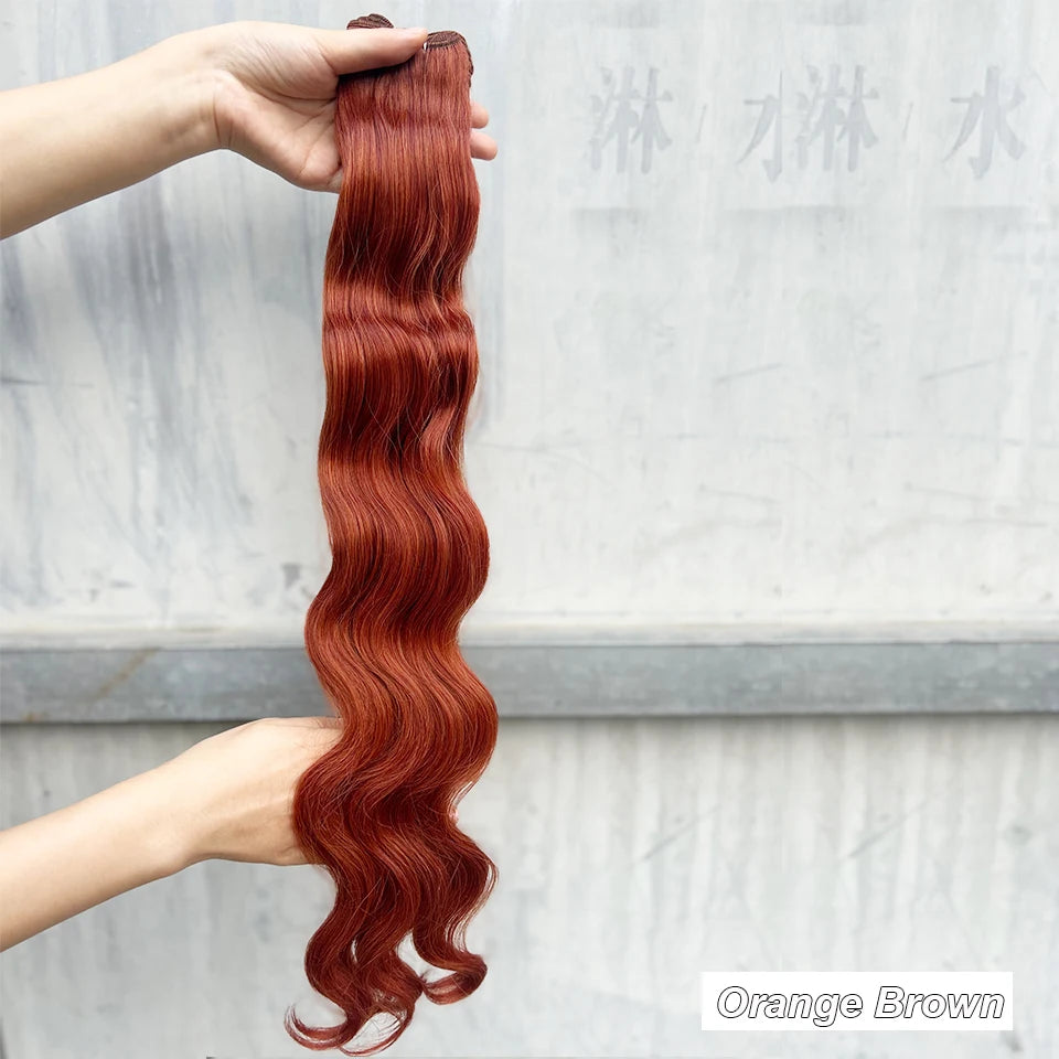 Magicae 30Inches 200G Piano Blonde SP12/16/613 Ombre Brown 6# Body Wave Bundles High Temperature Synthetic Hair Extensions