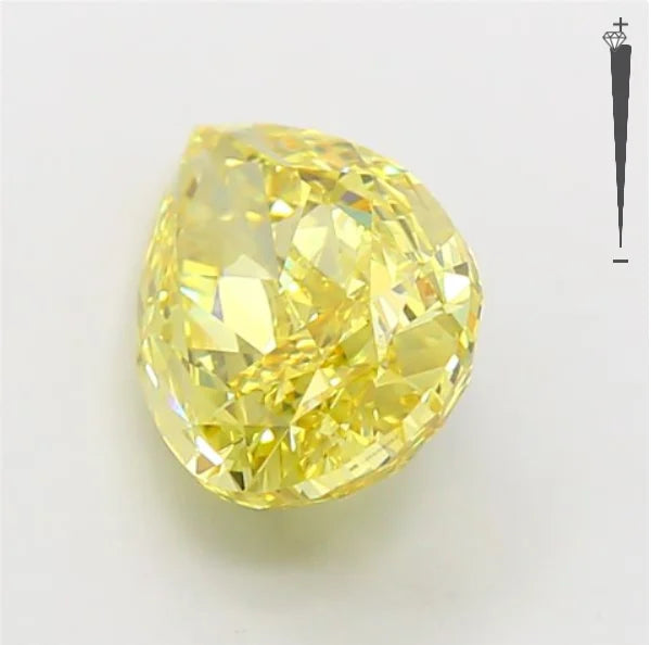 1ct Lab Grown Diamant Fancy Yellow Color VS1 Aniva Jewels Manufactured Diamonds Loose Diamante Pear Cut CVD HPHT Lab Diamonds