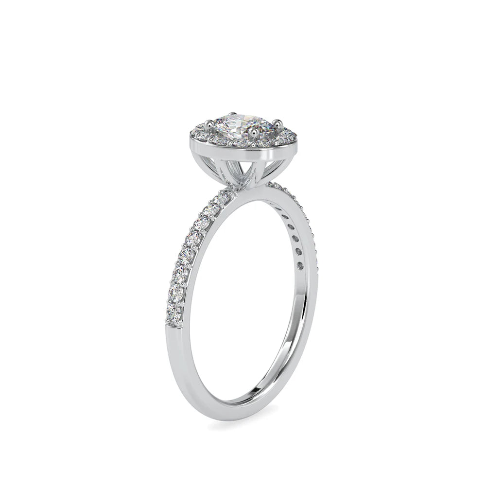 Hot Selling Oval Cut Lab Grown Diamond Engagement Ring High Quality Silver Plated Luxury Jewelry 29 Stones VS-VVS Clarity
