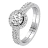 Women's 9K Solid Gold Wedding Band Ring 1.66 Cts VS Clarity EF Color Lab Grown Diamond Brilliant Cut Luxury IGI Jewelry