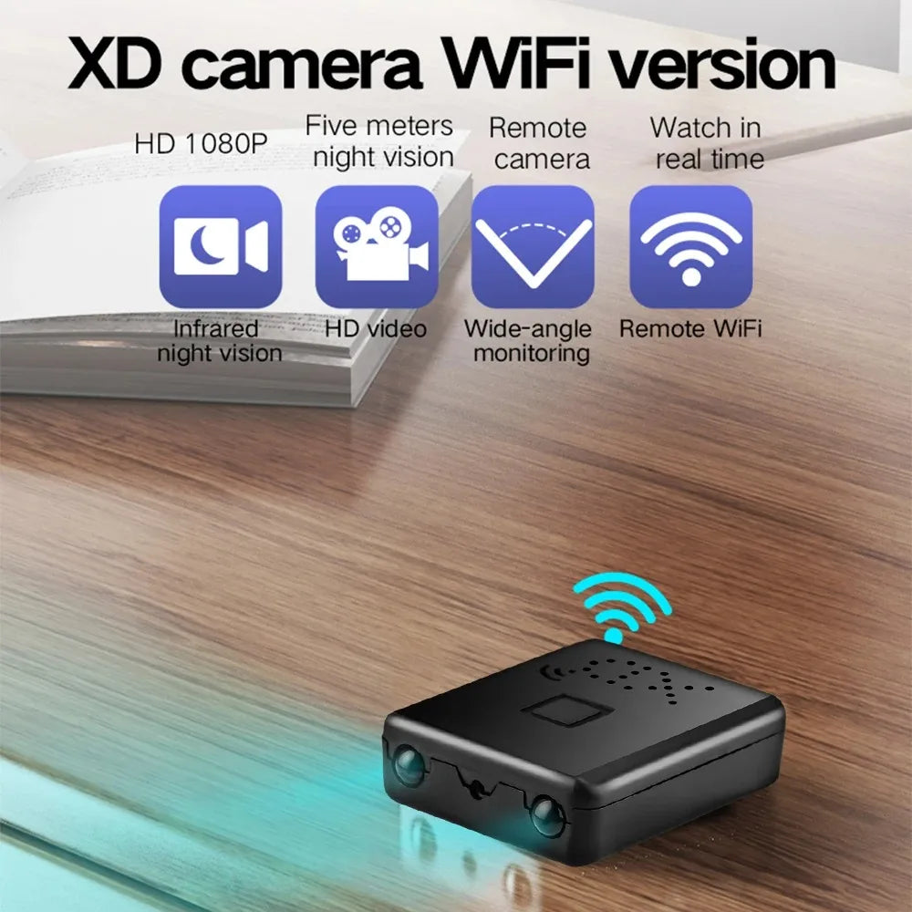 Mini WiFi Security Camera 1080P – Night Vision & App Control