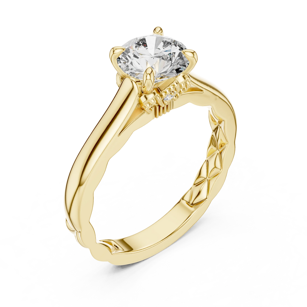 Best Selling 1ct Lab Grown Diamond Eternity Band Ring Prong Setting Solid 14K Gold Gold Plated Minimalist for Women's Fashion