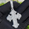 Iced Out Cross Pendant Necklace 925 Silver With Moissanite Diamond Luxury Hip Hop Religious Statement Jewelry For Unisex
