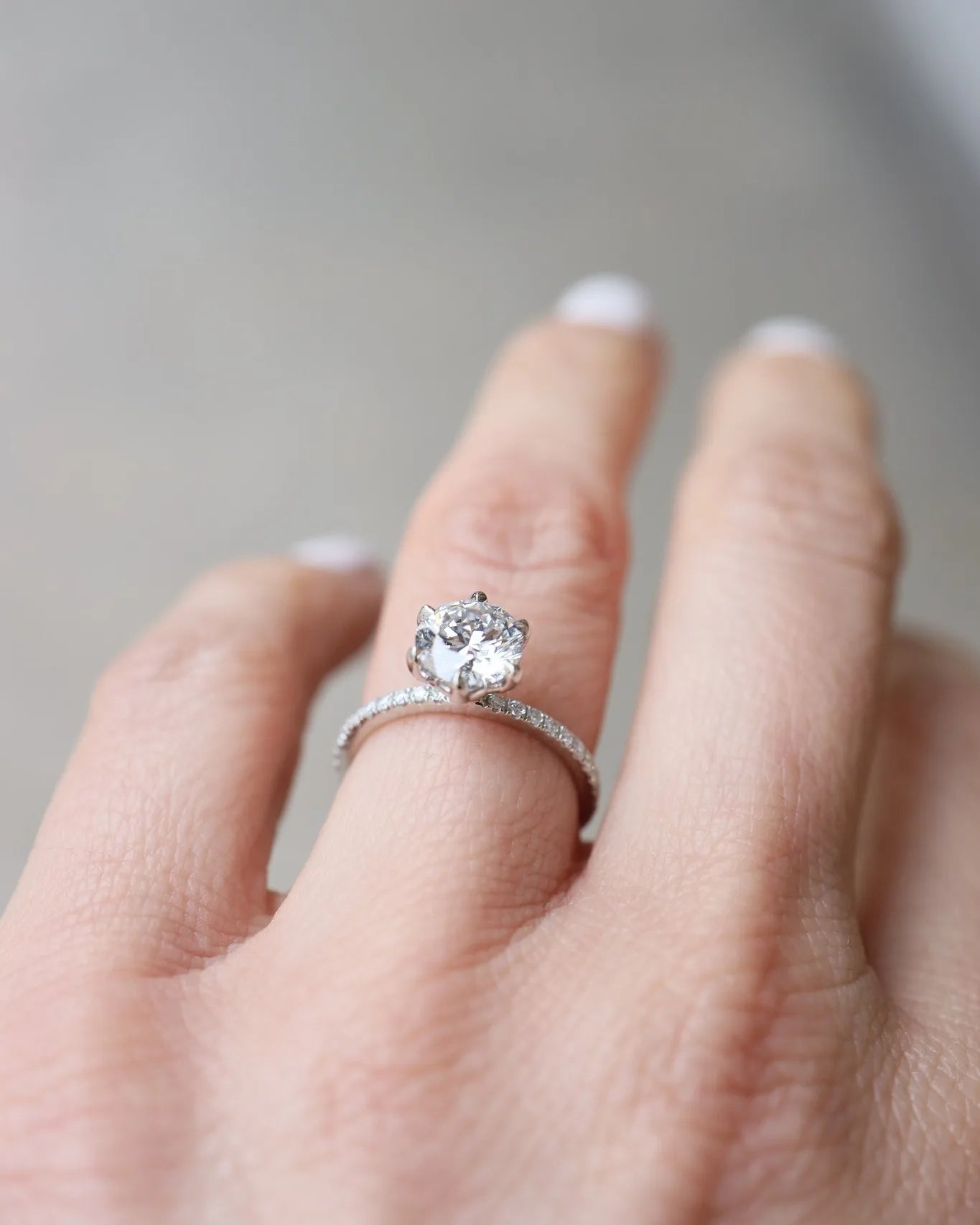 Round Cut Moissanite Solitaire Ring 7mm Yellow Gold Plated Engagement Wedding Jewelry For Women Classic Minimal Design Wholesale