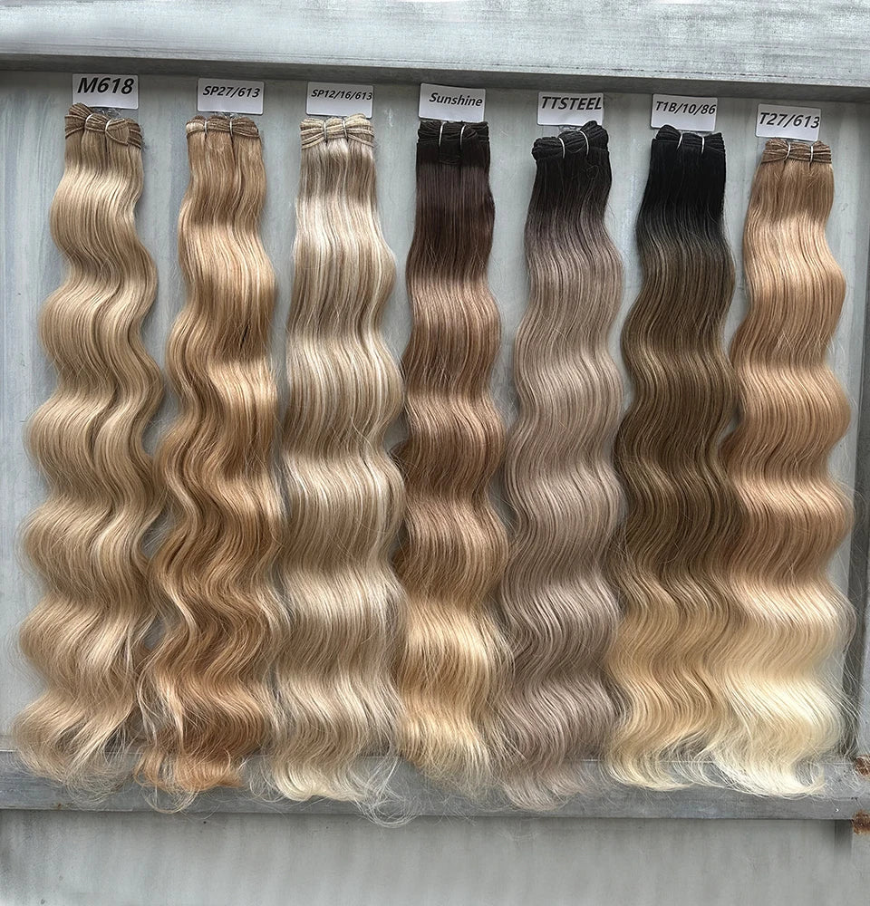 Magicae 30Inches 200G Piano Blonde SP12/16/613 Ombre Brown 6# Body Wave Bundles High Temperature Synthetic Hair Extensions