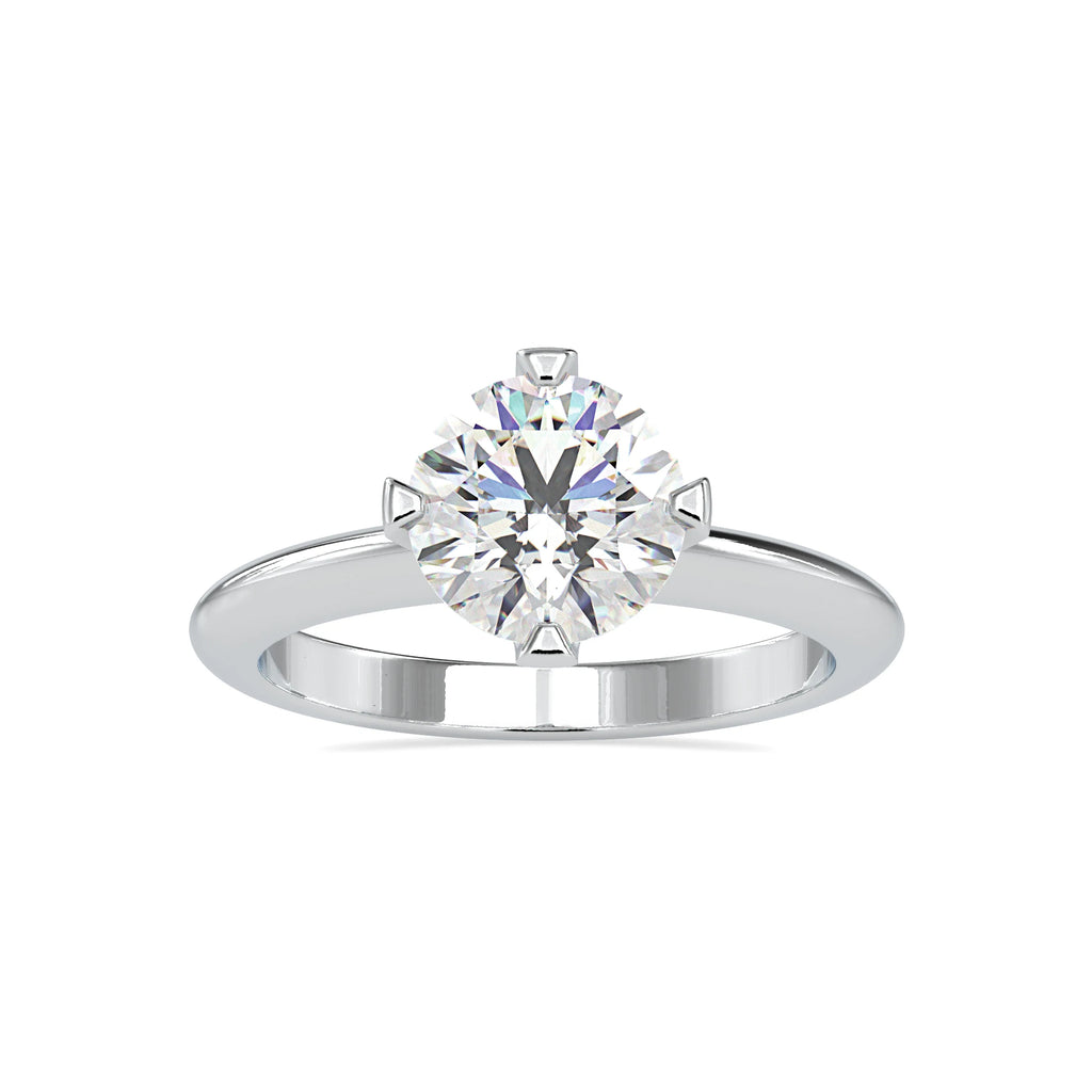 Hot Selling 1.60 Carat Lab-Grown Round Cut Diamond Ring Engagement Wedding Ring Jewelry 14k White Gold Ring