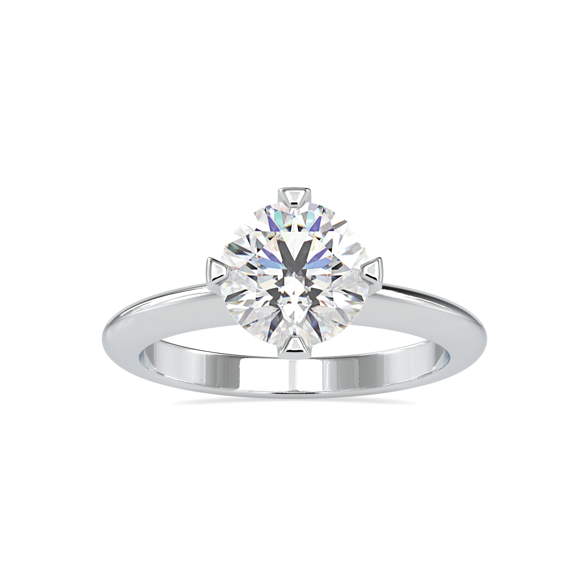 Hot Selling 1.60 Carat Lab-Grown Round Cut Diamond Ring Engagement Wedding Ring Jewelry 14k White Gold Ring