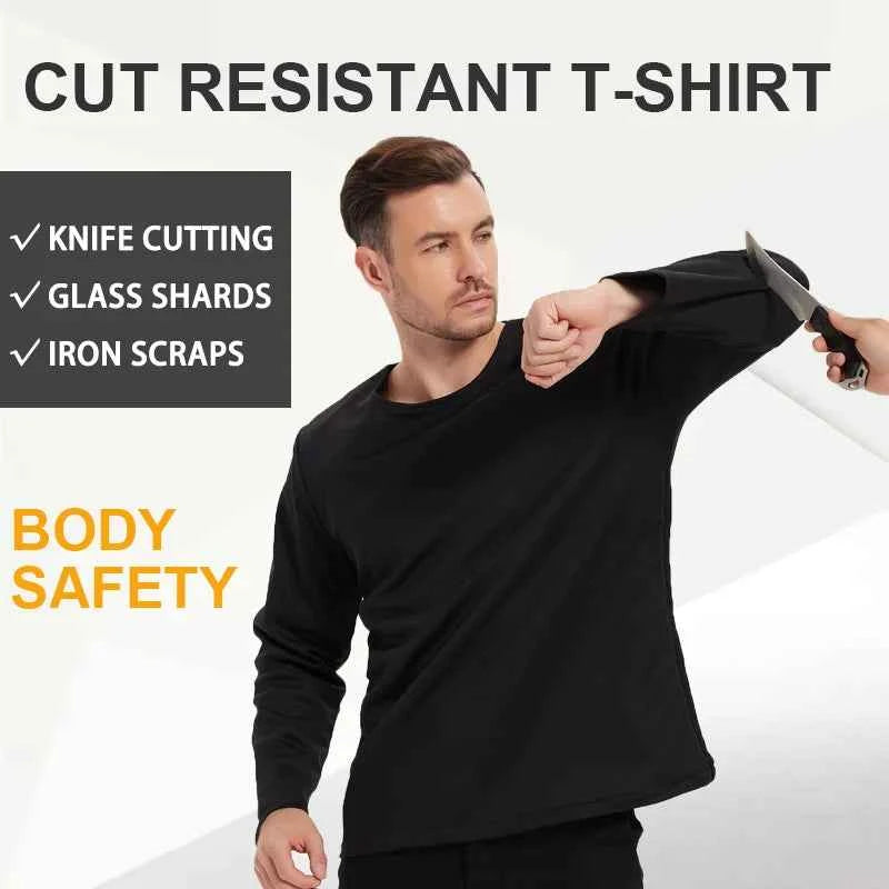 Personal Protective Equipment Anti-Cut Resistant Long Sleeve T-shirts Self-defense Bodyguard Police Clothes Men Women
