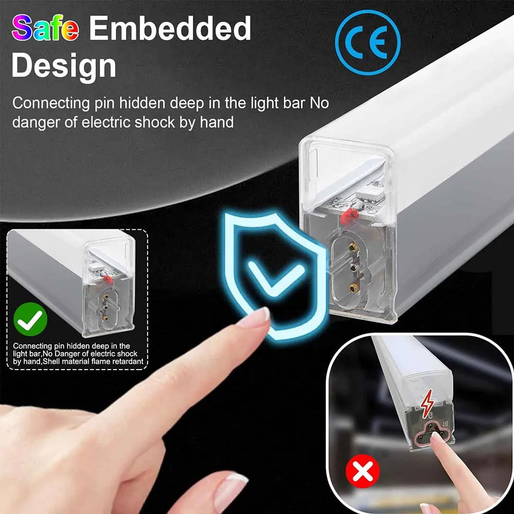 Smart hexagonal honeycomb RGB ambient tube light DIY modular splicing plug and play color lamp 85V-265V phone APP & remote control support timing shutdown music sync mode brightness and color adjustable, ideal for gaming room