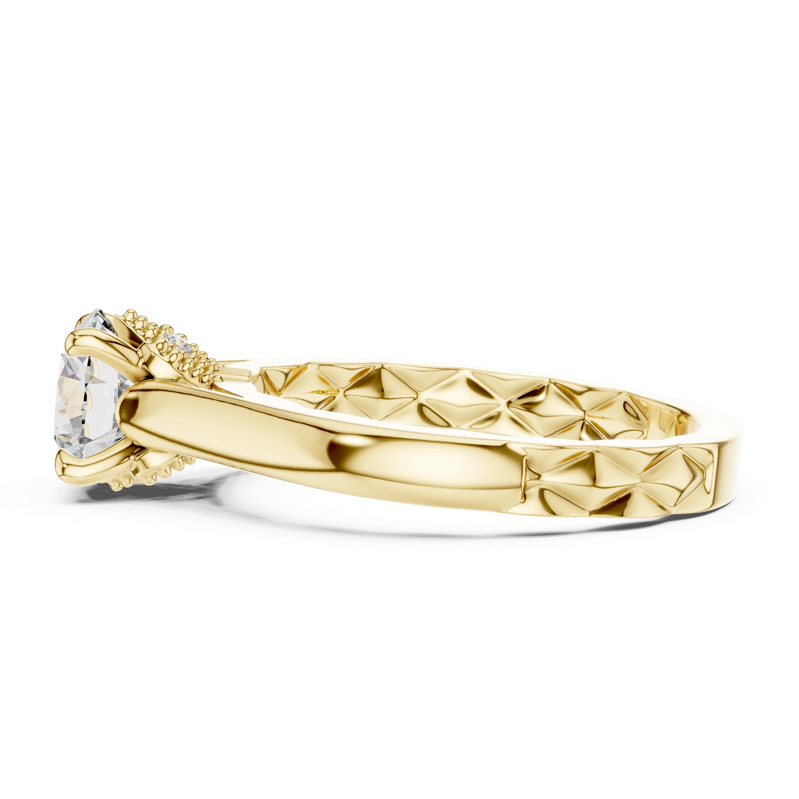 Best Selling 1ct Lab Grown Diamond Eternity Band Ring Prong Setting Solid 14K Gold Gold Plated Minimalist for Women's Fashion