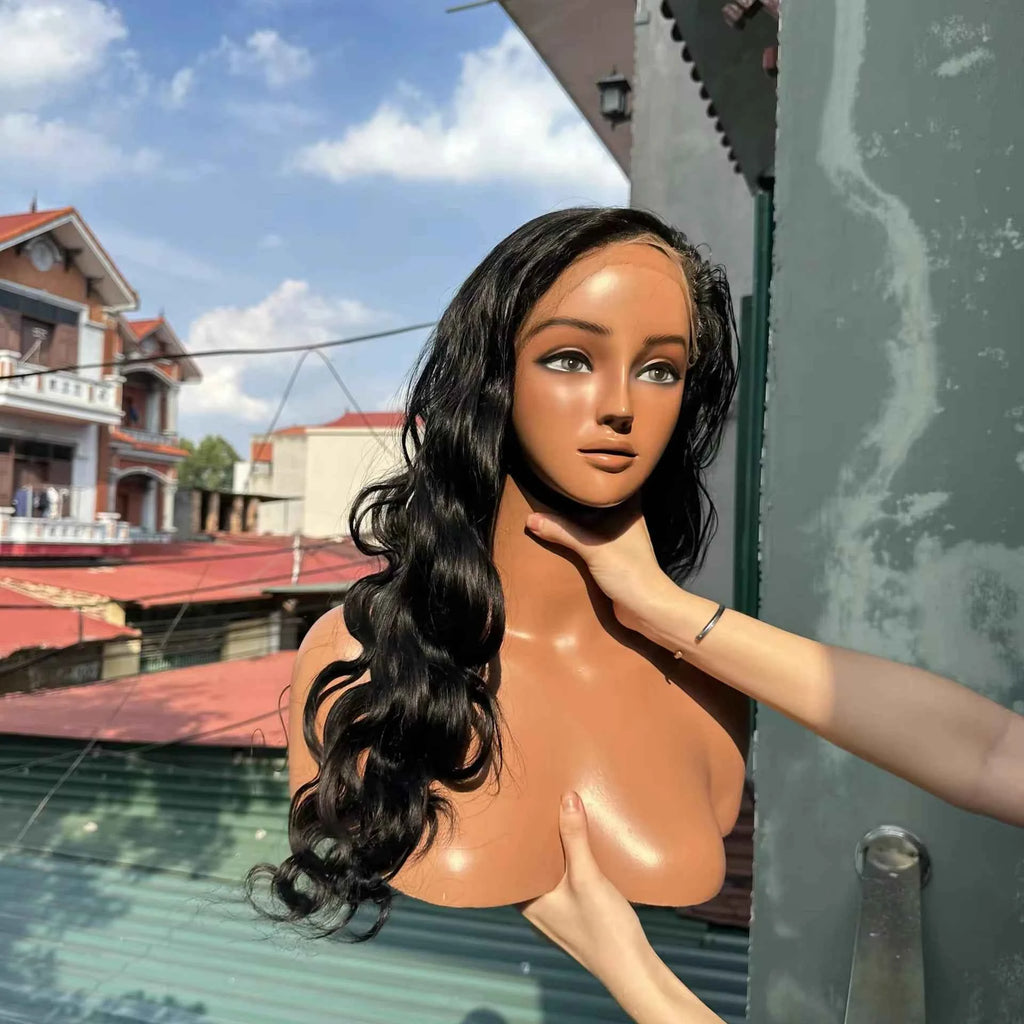 2024 Popular Vietnamese Wig Hair Extensions Deep Curly Hair in Colors Wholesale Training Heads for Black Woman