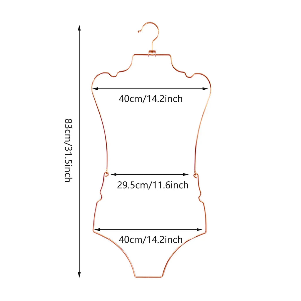 Body Shape Lingerie Hanger Foldable Durable Closet Organizer Swimsuit Hanger for Closet for Stores Boutiques Show Window Bedroom