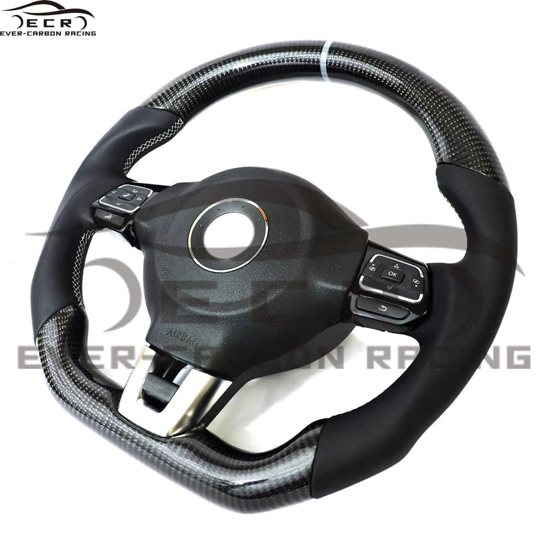 Ever-Carbon Racing ECR High Quality Customized Carbon Fiber Steering Wheel for Volkswagen VW Golf MK6 Steering Wheel