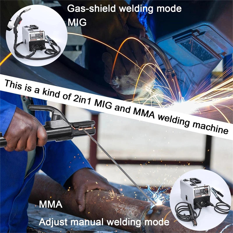 2-In-1 Multifunctional MIG MMA/MAG TIG-160C Welding Machine IGBT invert Welder Automatic Wire Feeding Electric Arc Welder