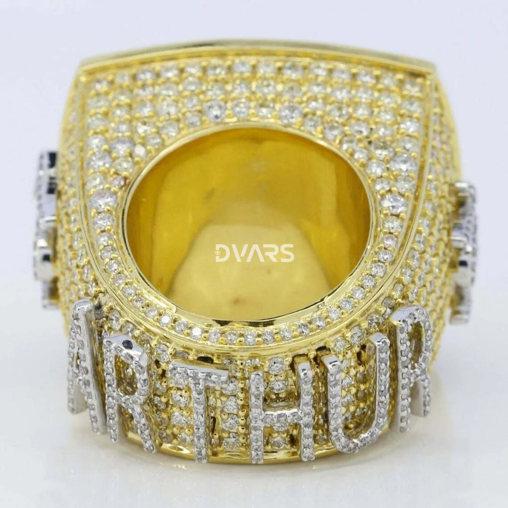 Men's Custom Letter KING Bust Ring Iced 925 Silver Moissanite Brilliant Cut VVS Hip-hop Wedding Jewelry Parties Rapper Gift Gold