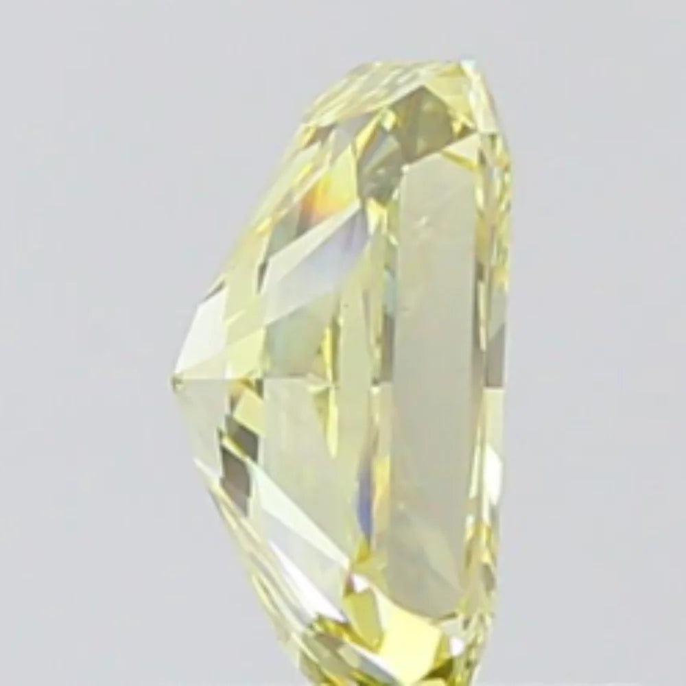 Gemver Diamond IGI Certified 2ct Fancy Vivid Yellow Radiant Cut Lab Grown Loose Diamond for Jewelry Making