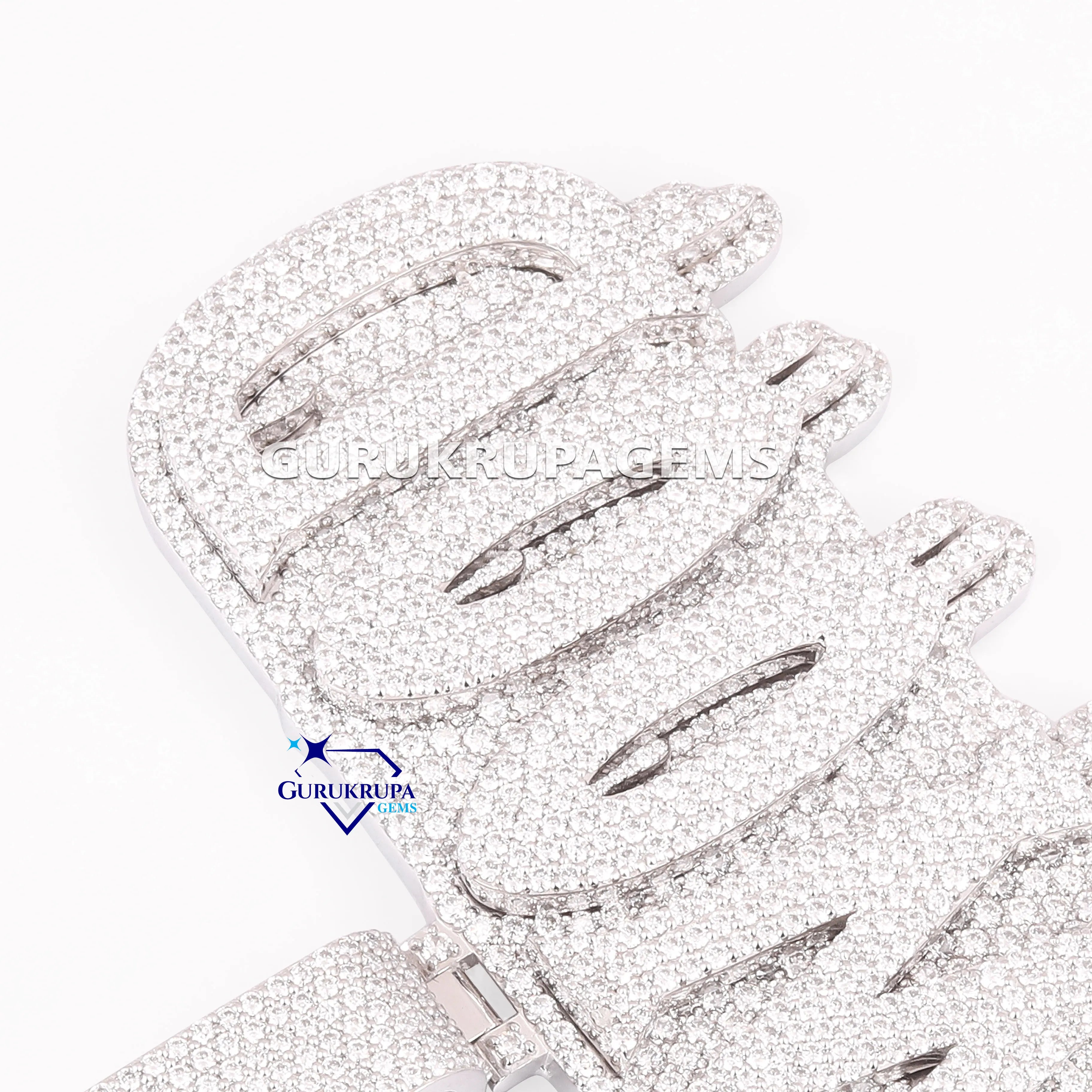 Custom VVS Iced Out Hip Hop Letter Pendant 925 Sterling Silver Dazzling VVS Lab Grown Diamond Pendant Jewelry