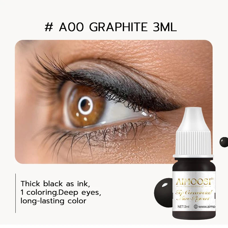 AIMOOSI Professional Microblading Pigment for Nano Brows | REACH Certified Permanent Makeup Tattoo Ink for PMU Artist | 3ml