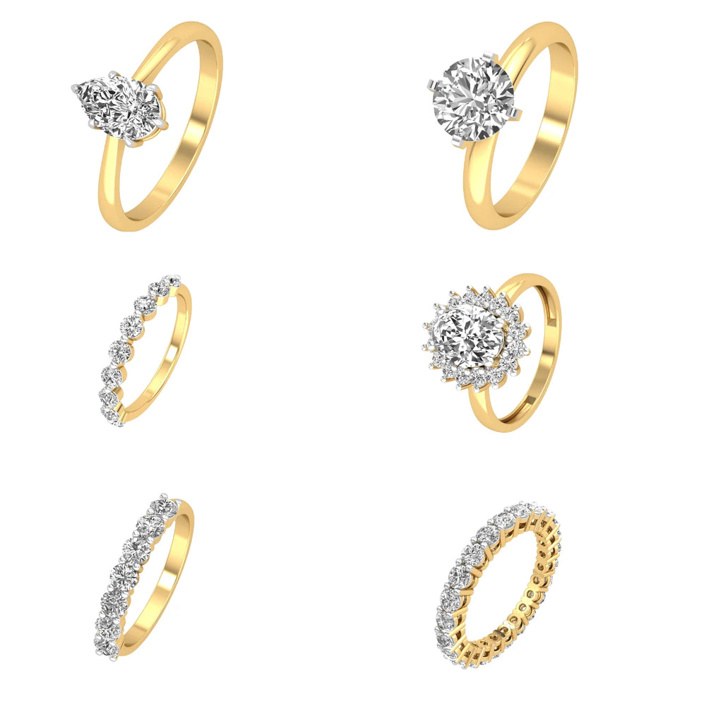 Women's 9K Solid Gold Wedding Band Ring 1.66 Cts VS Clarity EF Color Lab Grown Diamond Brilliant Cut Luxury IGI Jewelry