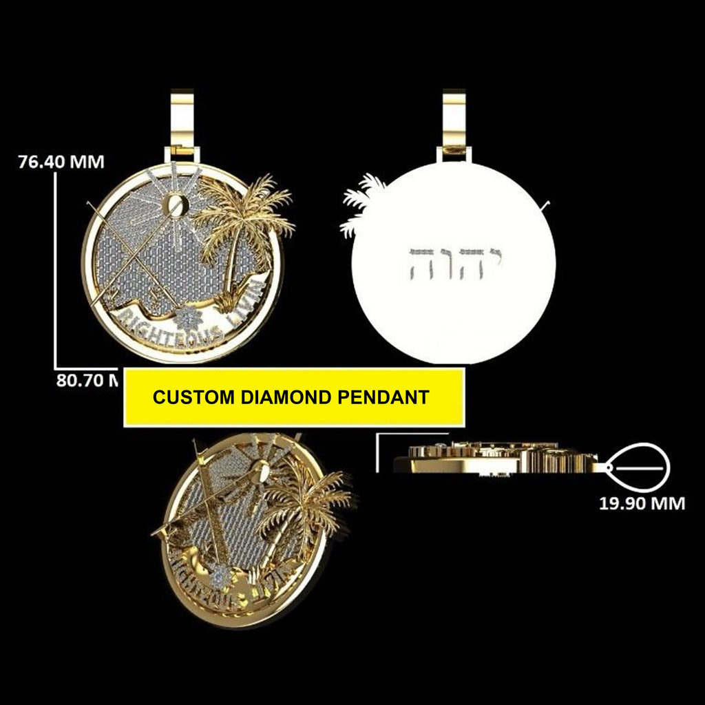 Iced Out Baguette Moissanite Custom Round Pendant Hip Hop 925 Silver VVS Diamond  Necklace for Men Jewelry
