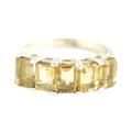 Natural Citrine Octagon Prong Set 925 Sterling Silver Handmade Chunky November Birthstone Ring