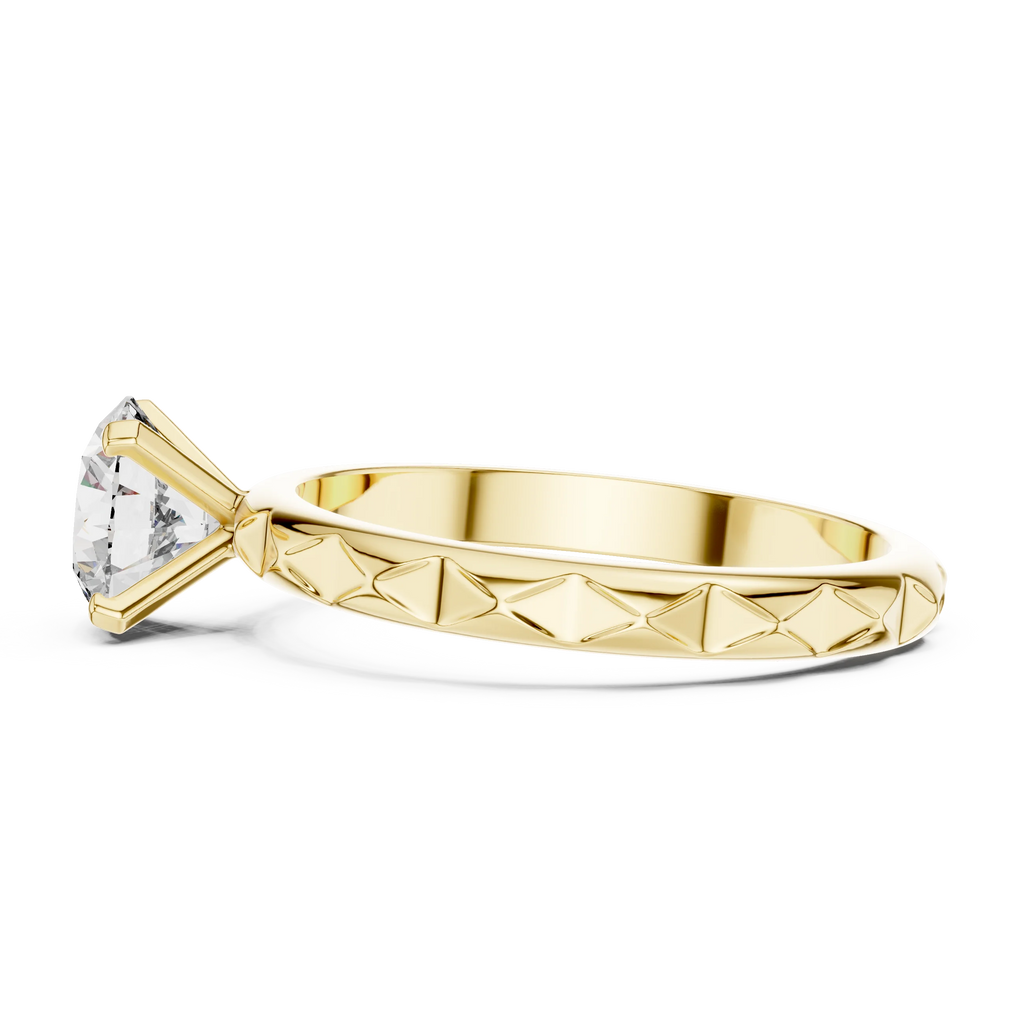 0.50ct Lab Grown Diamond Ring 14K Gold Wedding Band 4 Prong Design EF VS1-2 Grade Customizable Fine Jewellery Trusted Supplier