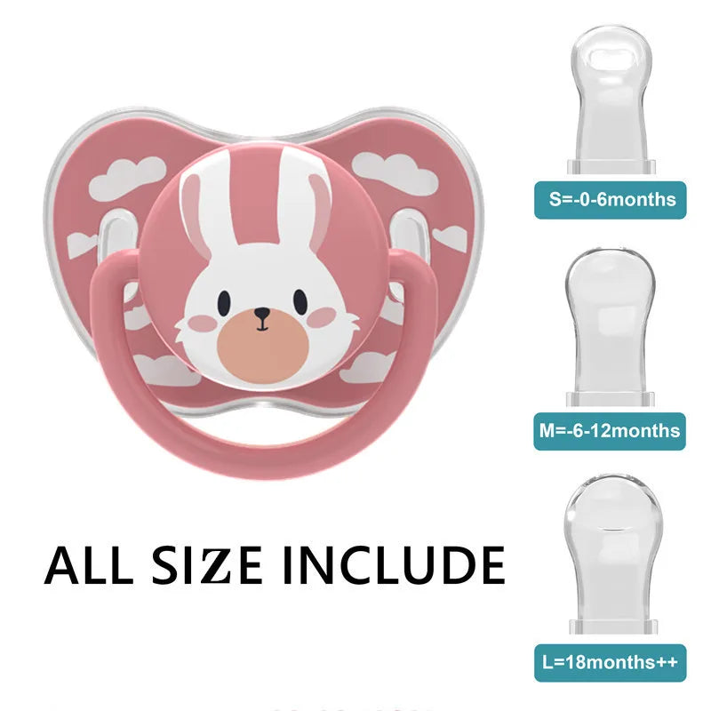 Miyocar Lovely Baby Pacifiers Bring Replacement Nipple (2 Pcs) Includes 6 Different Sized Silicone Teat for Boy Girl all size