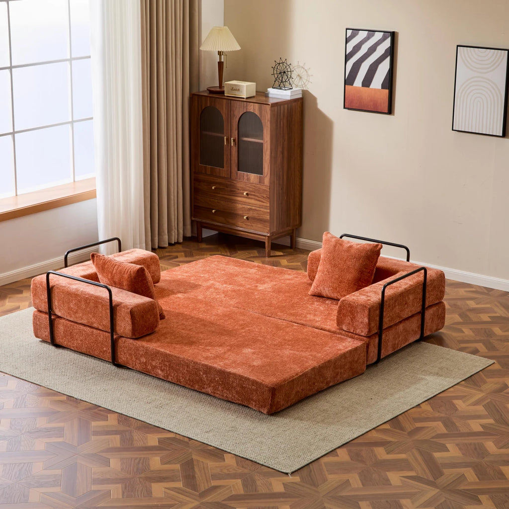 US Warehouse Modular Sofa Foldable Sofa Bed Small Apartment Fast Delivery Lightweight Modern Design