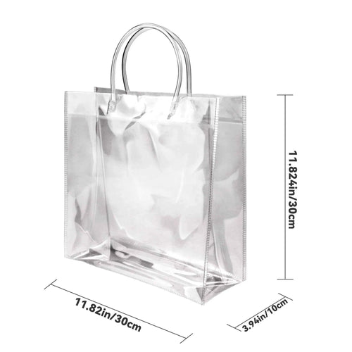 20-Pack Clear Plastic Gift Bags with Handles - Reusable PVC Party Favor Bags for Birthday, Wedding, Christmas, Mother's Day