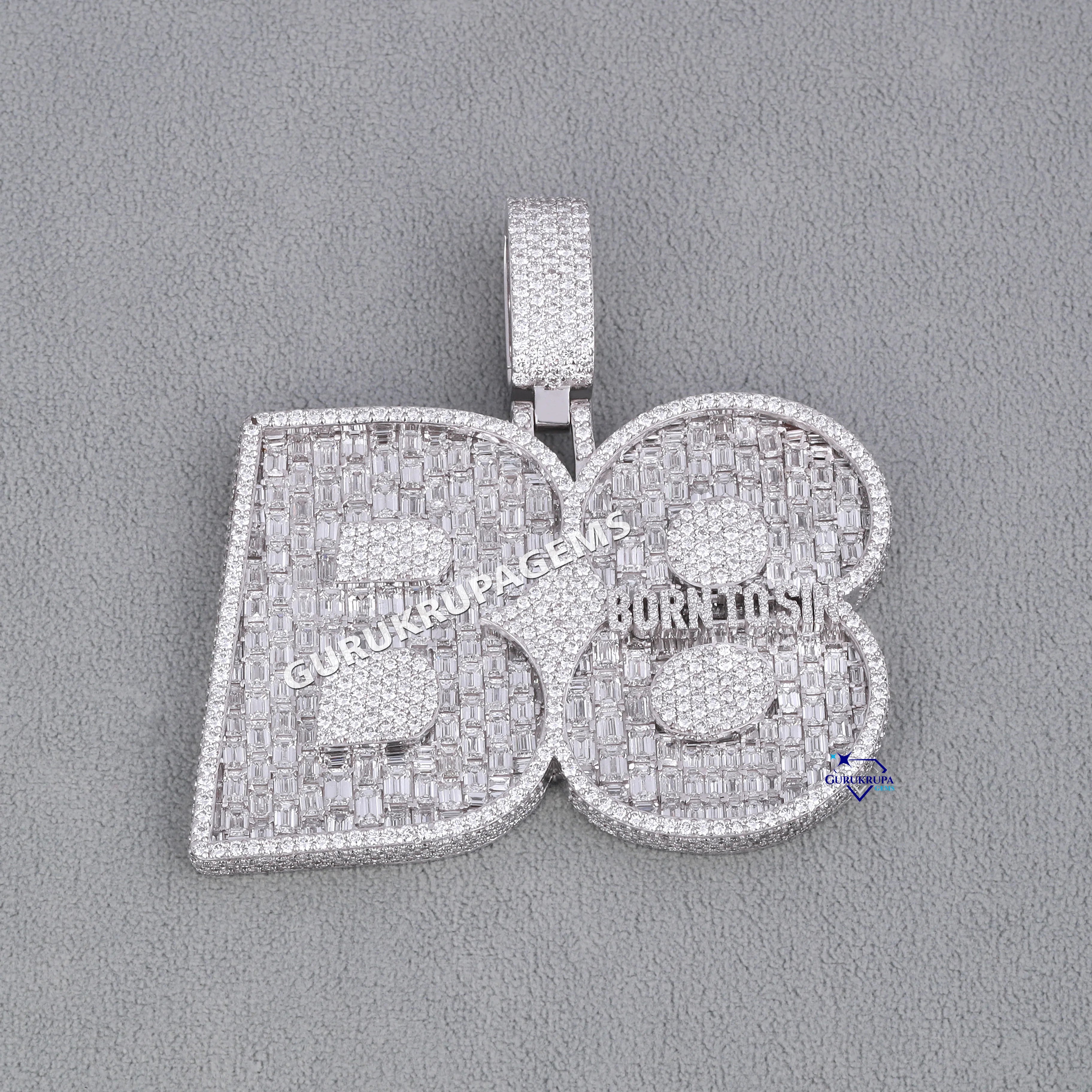 Personalized Custom Hip Hop Pendent 925 Sterling Silver Pendant Pass Tester VVS Moissanite Diamond Ice Out Letter Name Pendent