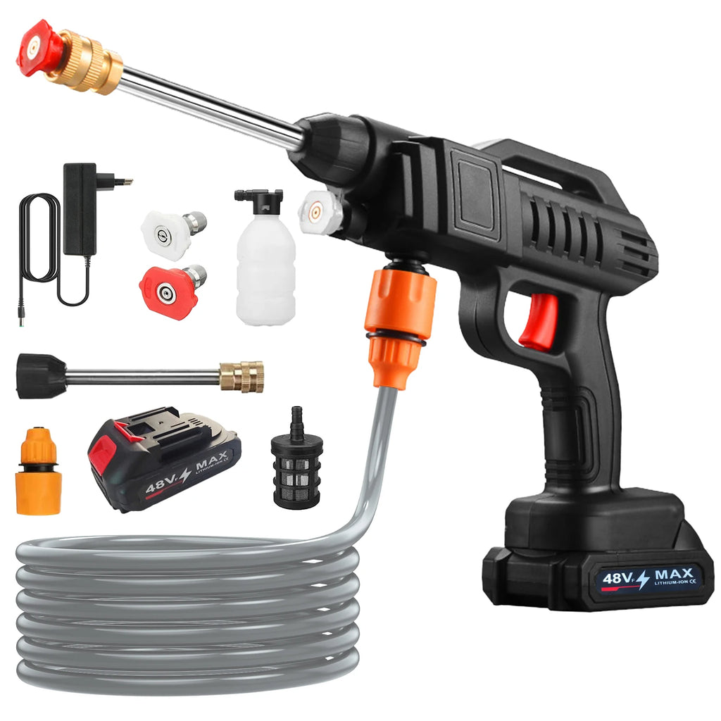 1500W 40-50 Bar Cordless High Pressure Cleaner Washer Spray Water Gun Car Wash Pressure Water Cleaning Machine for Car Garden