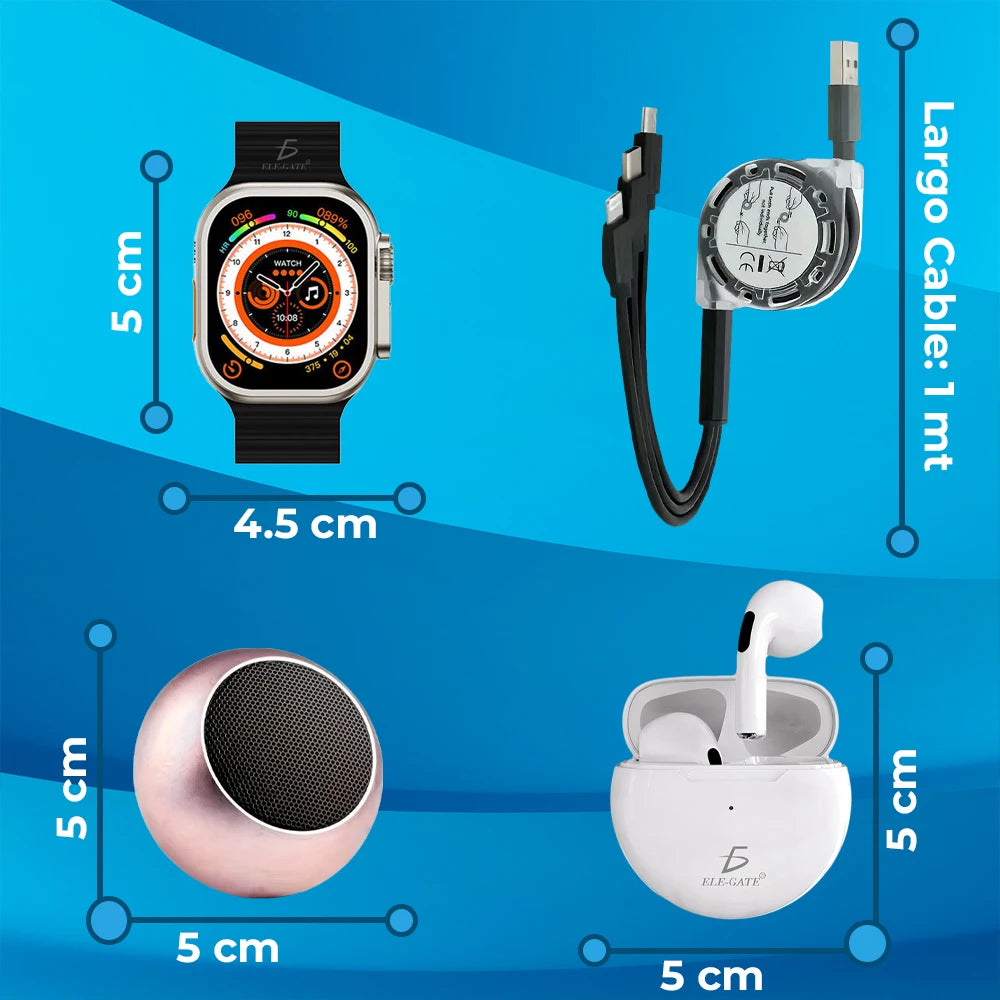 Kit-the Perfect Gift for Tech Enthusiasts 3-in-1 Wireless Charging Station 1 USB Port ABS Material 3W Output Power Premium