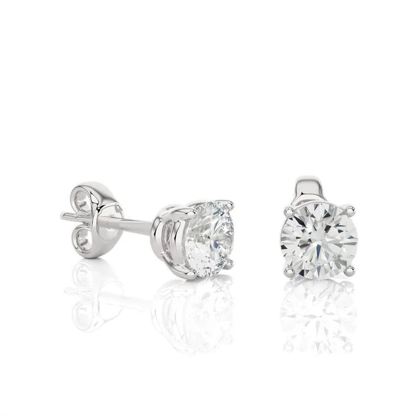 Gemver Stud Earrings CVD Diamond Lab Grown Diamond  VVS Clarity DEF Color 14K IGI Certified direct From manufacturer