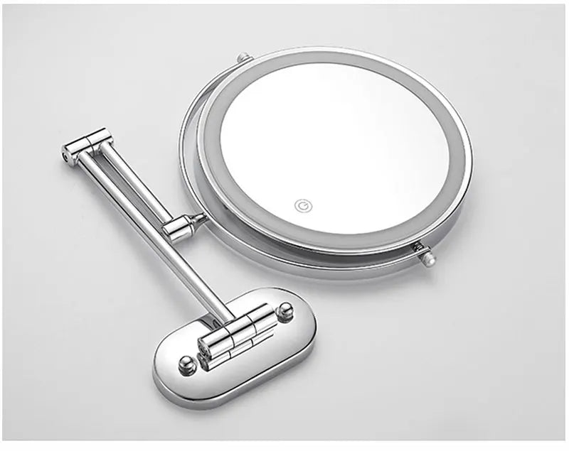 8 Inch Makeup Mirror Gold 3x/5x/7x/10x Magnifying Double Side USB Charging Bathroom 3 Color Light Cosmetic Mirrors