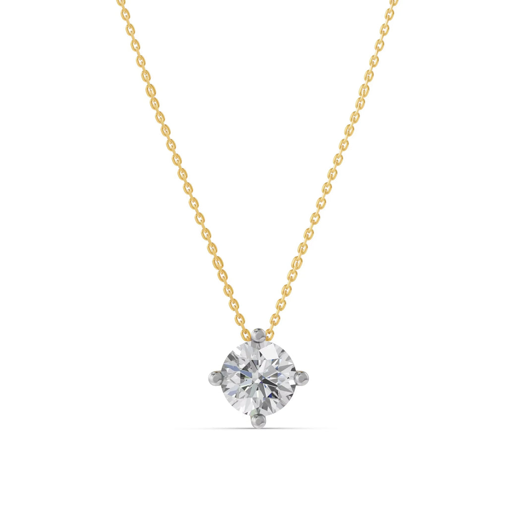 High Quality 2cts Lab Grown Diamond Necklace for Women 10k Yellow White Gold EF Clarity Cable Chain Fine Chains Necklaces