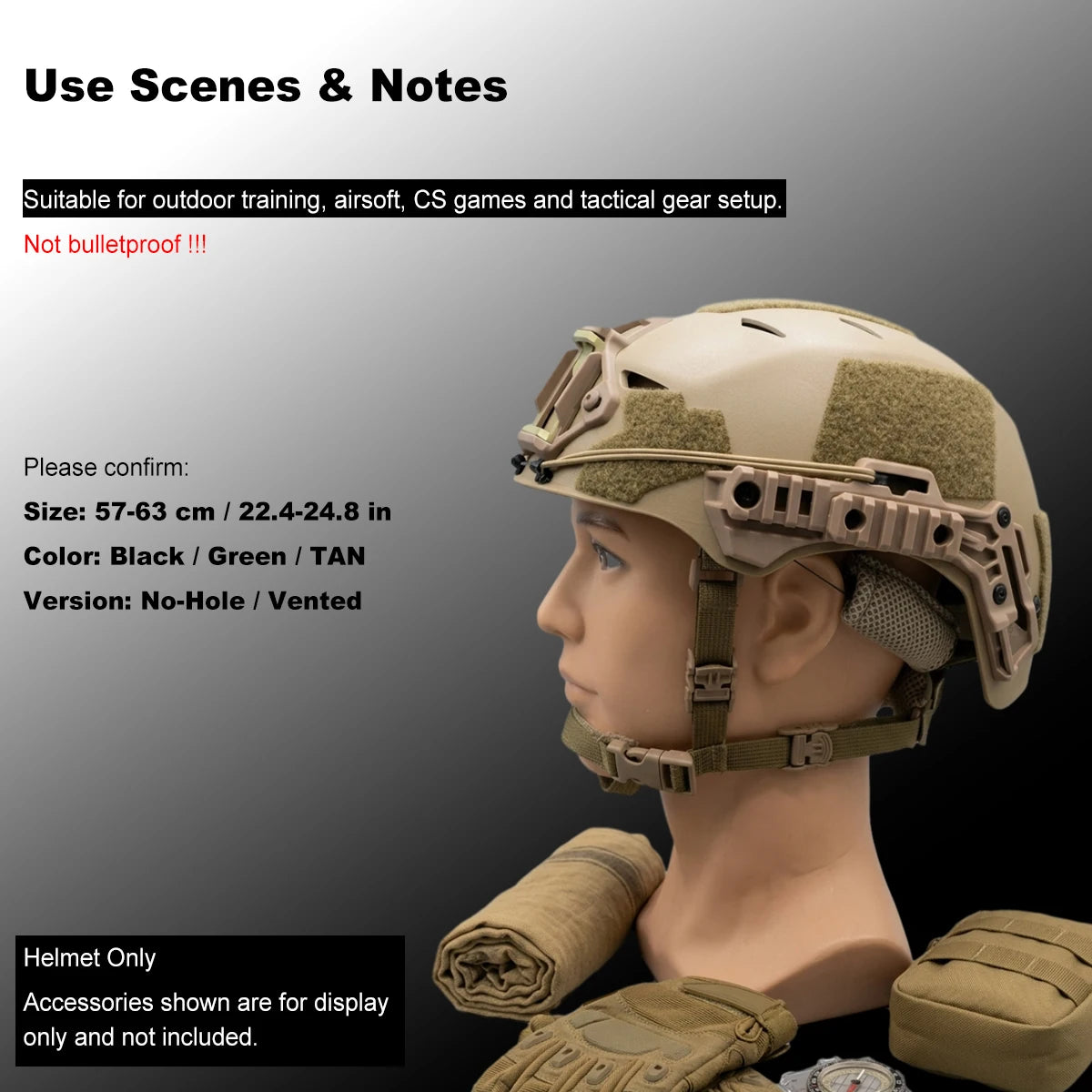 Wendy Helmet 3.0 Airsoft Tactical ABS Safety Helmet Adjustable 57-63cm for CS Paintball Outdoor Hunting Sports Gear