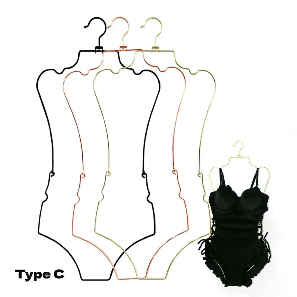 Body Shape Lingerie Hanger Foldable Durable Closet Organizer Swimsuit Hanger for Closet for Stores Boutiques Show Window Bedroom