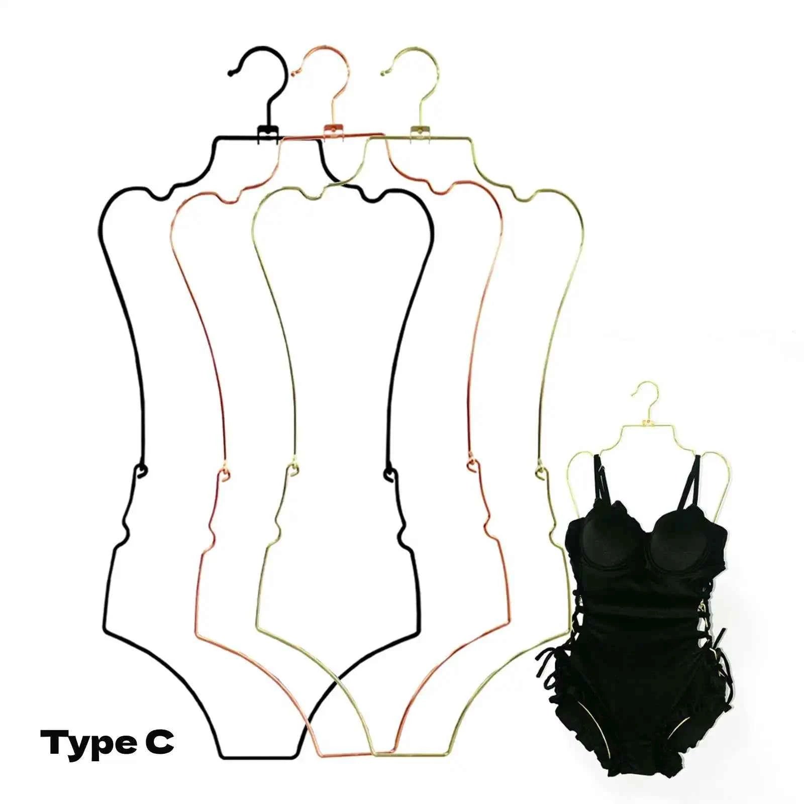 Body Shape Lingerie Hanger Foldable Durable Closet Organizer Swimsuit Hanger for Closet for Stores Boutiques Show Window Bedroom