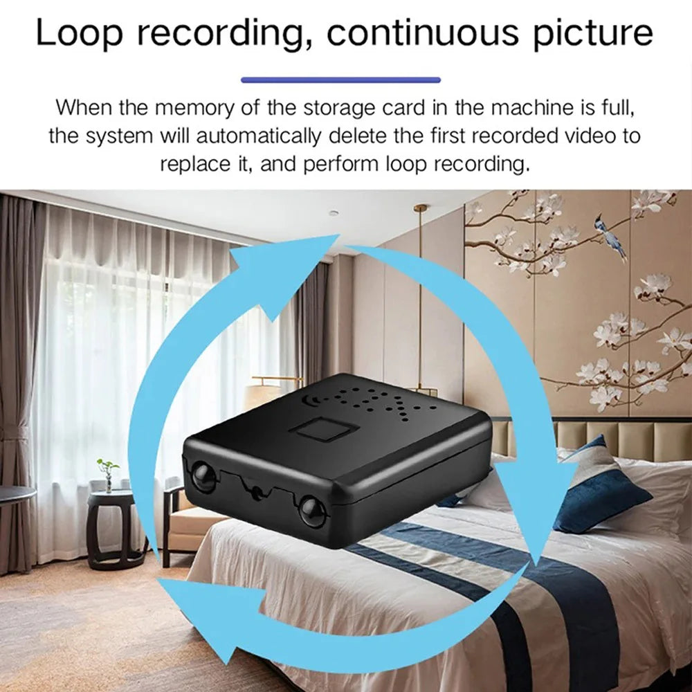 Mini WiFi Security Camera 1080P – Night Vision & App Control