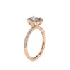 Hot Selling Oval Cut Lab Grown Diamond Engagement Ring High Quality Silver Plated Luxury Jewelry 29 Stones VS-VVS Clarity