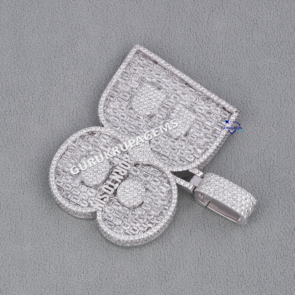 Personalized Custom Hip Hop Pendent 925 Sterling Silver Pendant Pass Tester VVS Moissanite Diamond Ice Out Letter Name Pendent