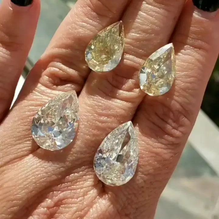 Pear Shape Loose CVD Diamond Wholesale High Quality IGI D Color Lab Grown Excellent Cut Filled Jewelry Making FedEx Express